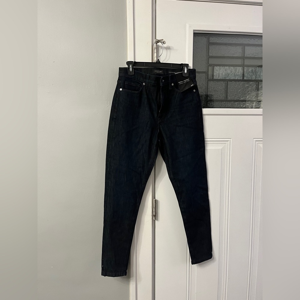 NWT BANANA REPUBLIC HIGH RISE SKINNY ANKLE JEANS DARK WASH SZ 29
